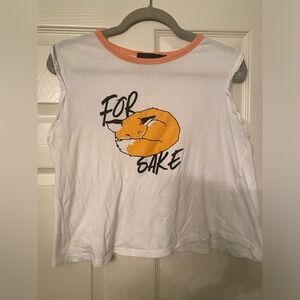 Minkpink fox sleeveless crop top